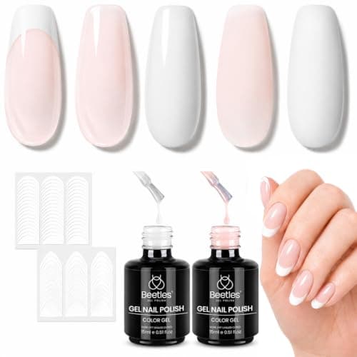 Beetles French Tip Gel Set (White, Nude, Pink)